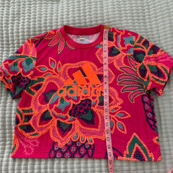 Adidas x FARM Rio collaboration Multicolor Floral Short Sleeve Top - Picture 6 of 6